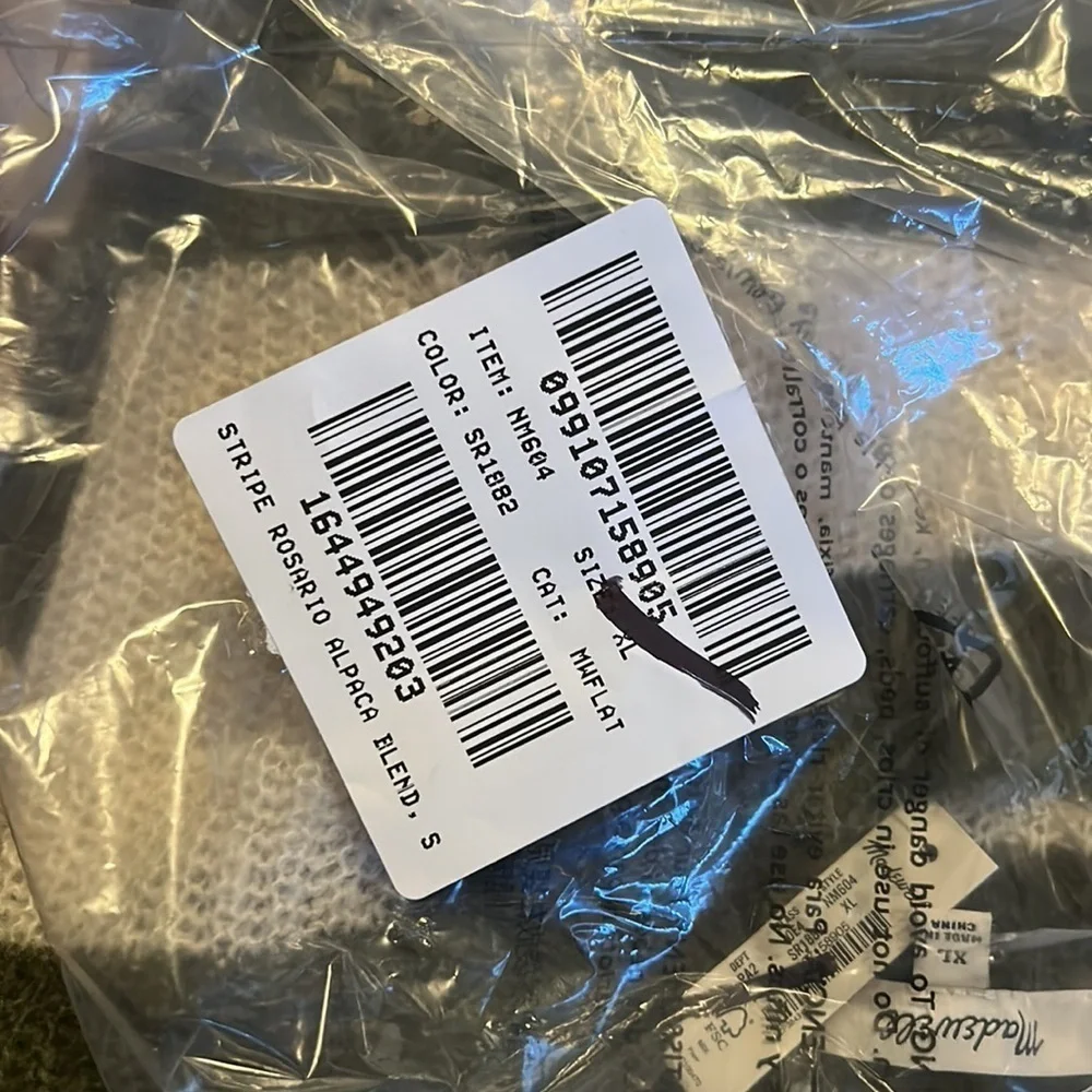 Madewell rosario striped alpaca blend knit sweater size XL new - Picture 5 of 6